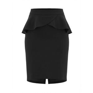 Express Black Peplum Pencil Skirt